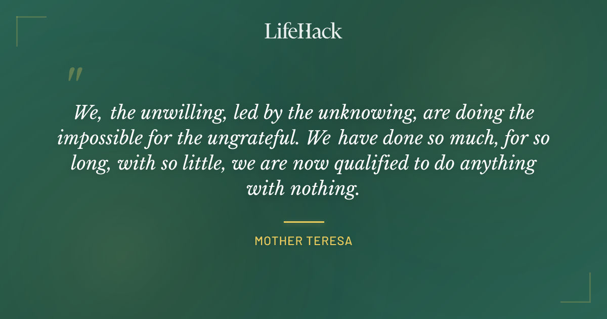 Quote by Mother Teresa