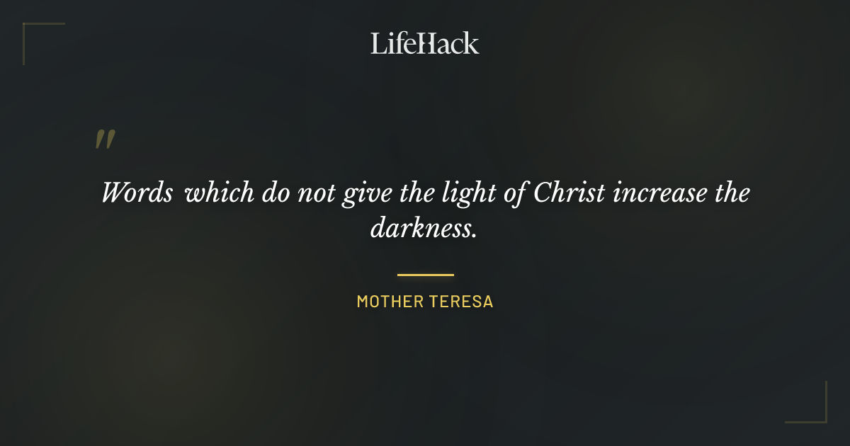 Quote by Mother Teresa