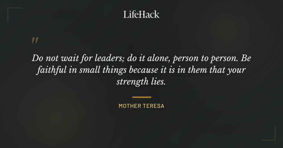 Quote by Mother Teresa