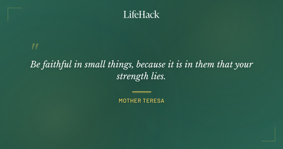 Quote by Mother Teresa