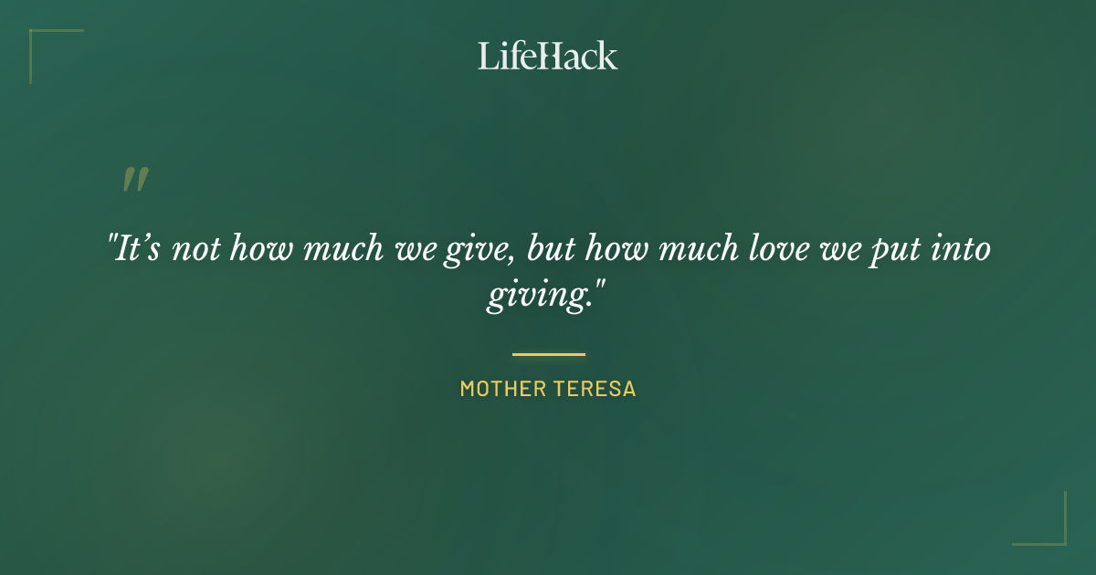 Quote by Mother Teresa