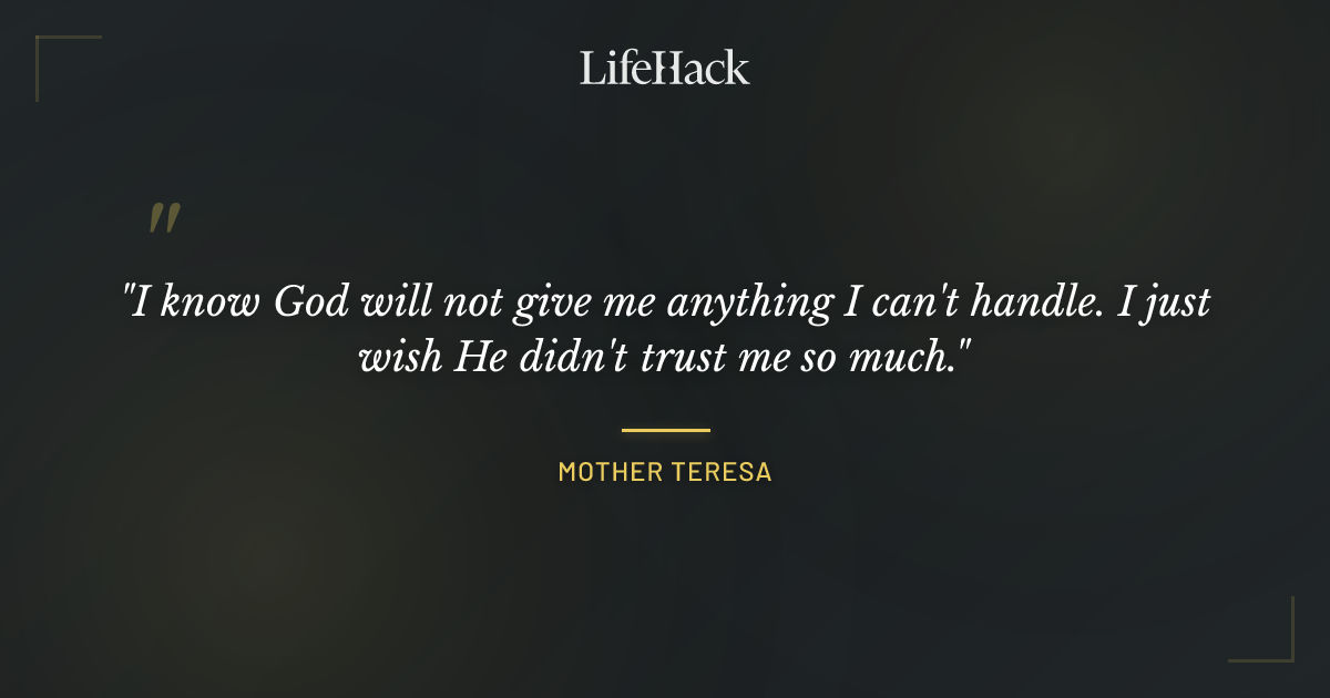 Quote by Mother Teresa