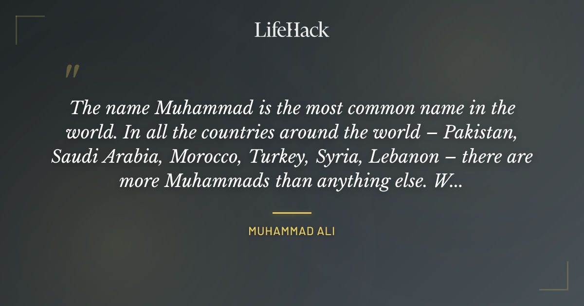 Quote by Muhammad Ali
