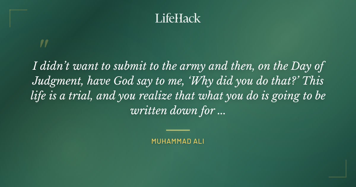 Quote by Muhammad Ali