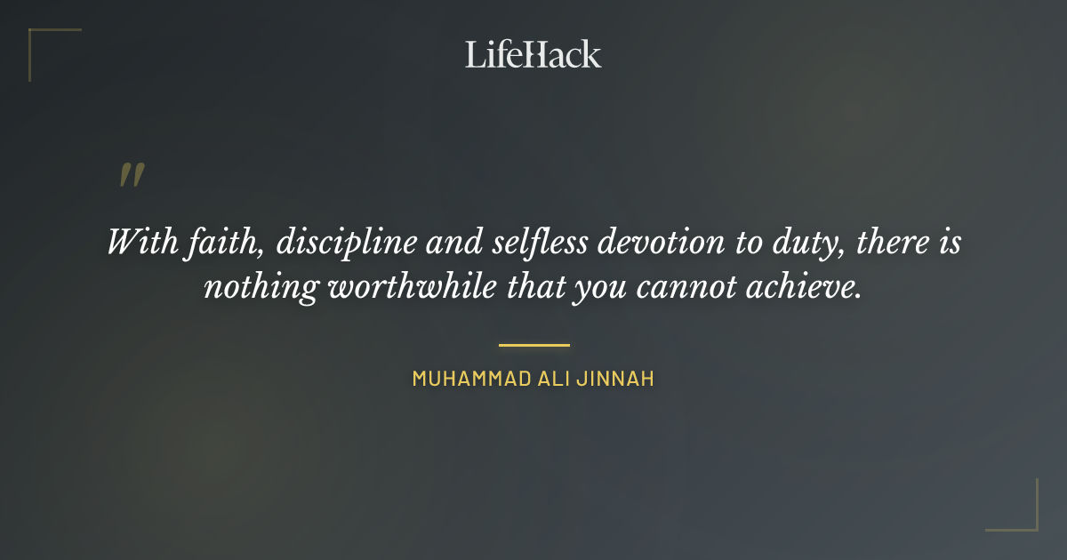 Quote by Muhammad Ali Jinnah