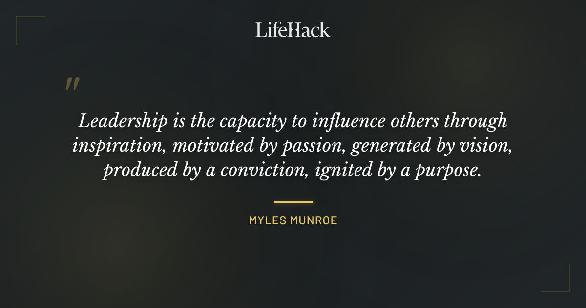Quote by Myles Munroe