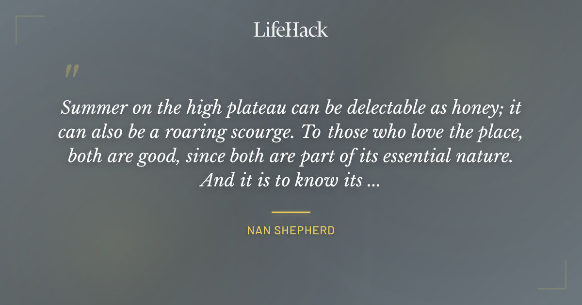 Quote by Nan Shepherd