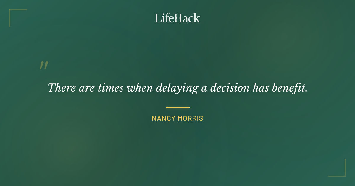 Quote by Nancy Morris