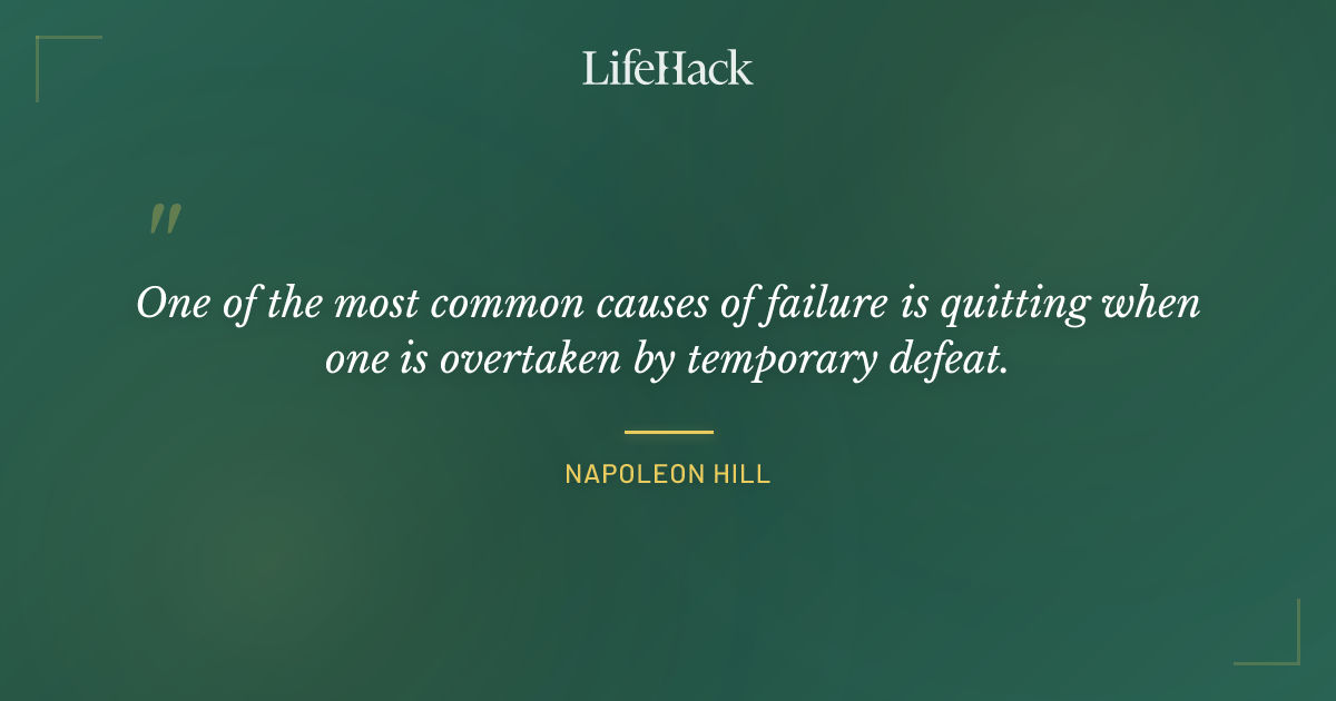 Quote by Napoleon Hill