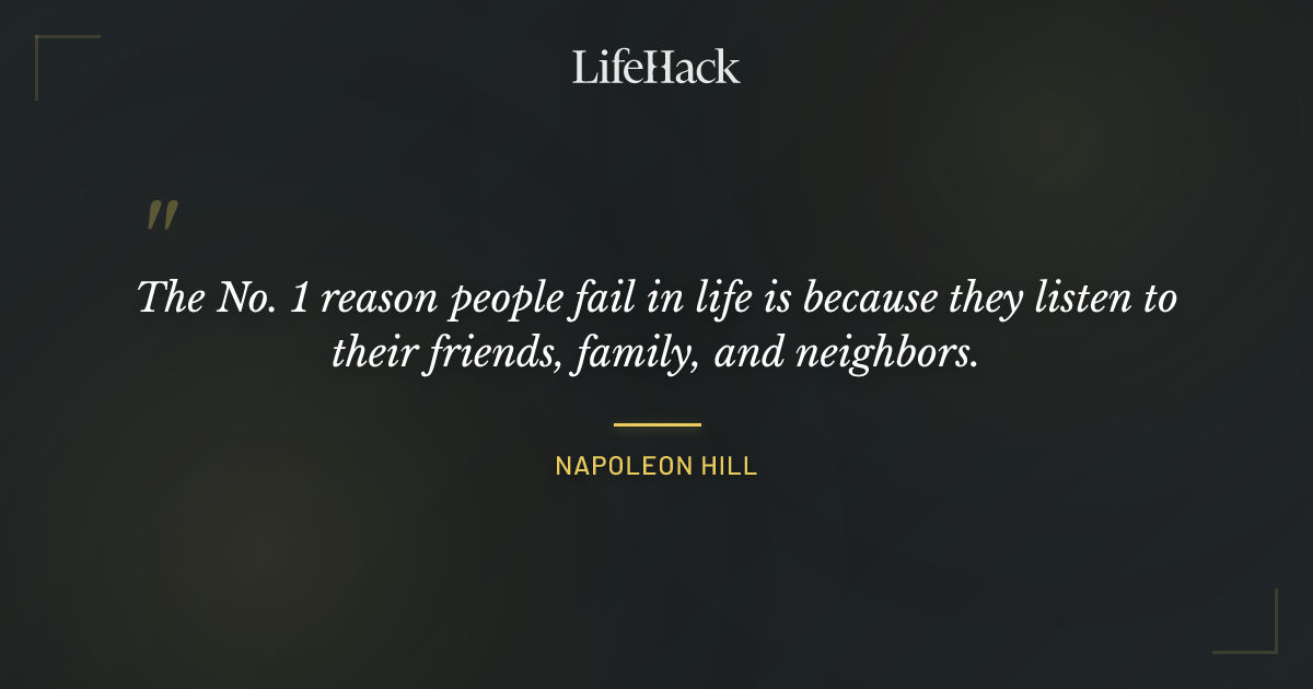 Quote by Napoleon Hill
