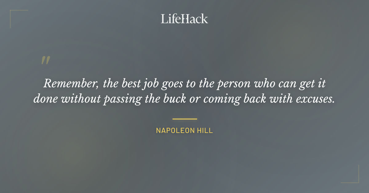 Quote by Napoleon Hill