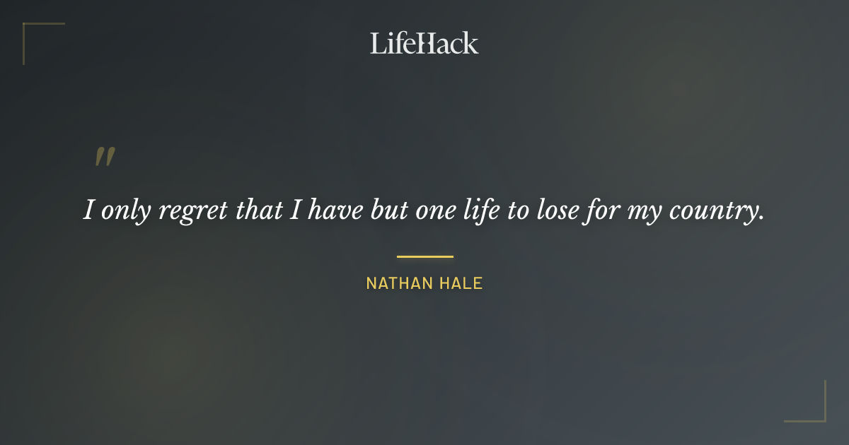 Quote by Nathan Hale