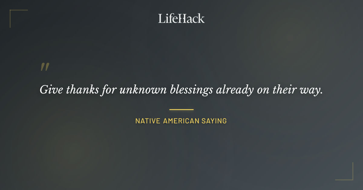 Quote by Native American saying