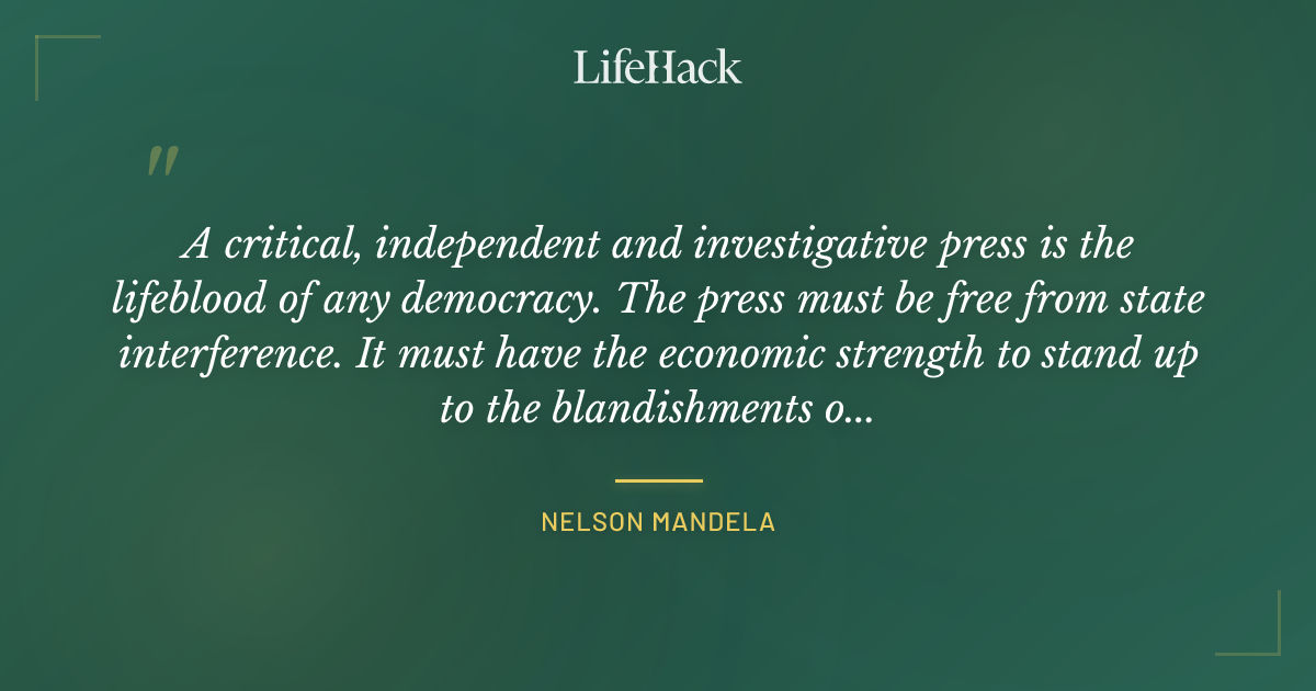 Quote by Nelson Mandela