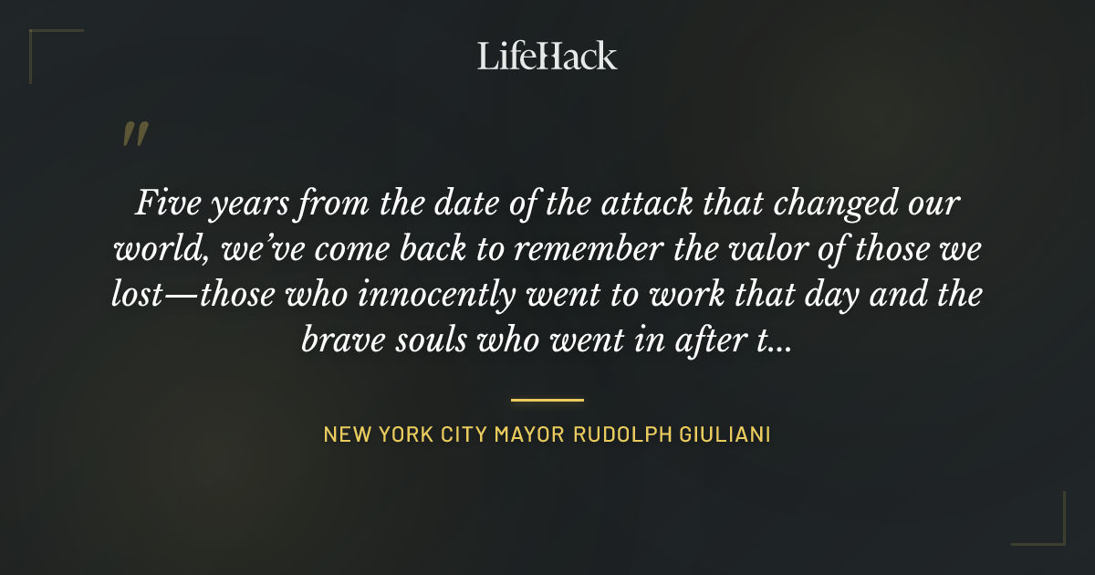 Quote by New York City mayor Rudolph Giuliani
