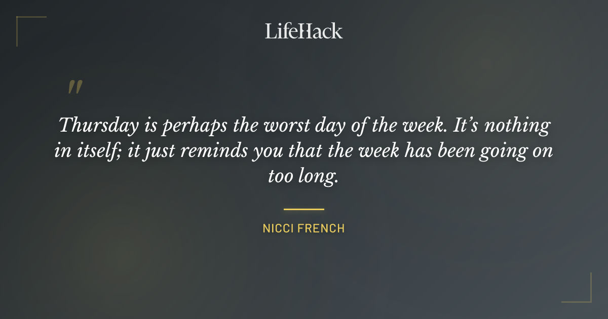 Quote by Nicci French