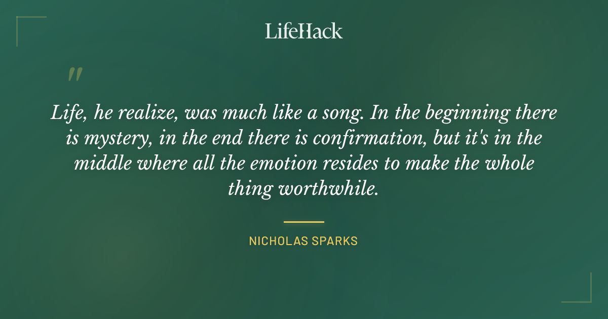 Quote by Nicholas Sparks