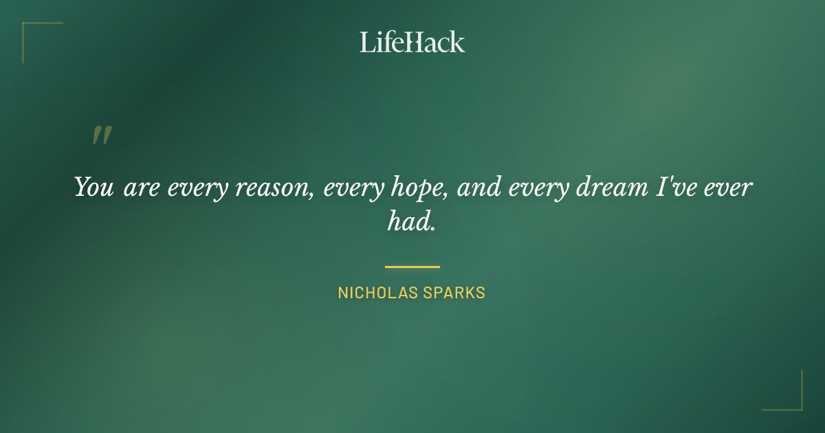 Quote by Nicholas Sparks