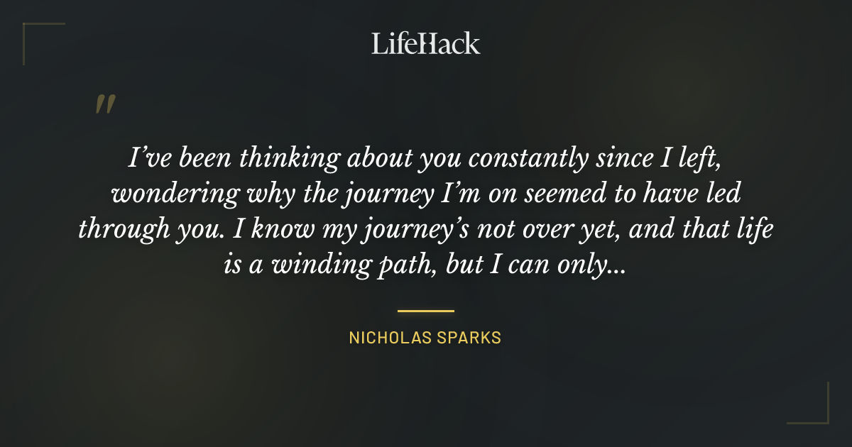Quote by Nicholas Sparks