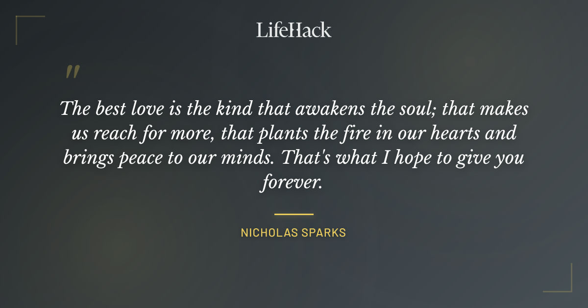 Quote by Nicholas Sparks
