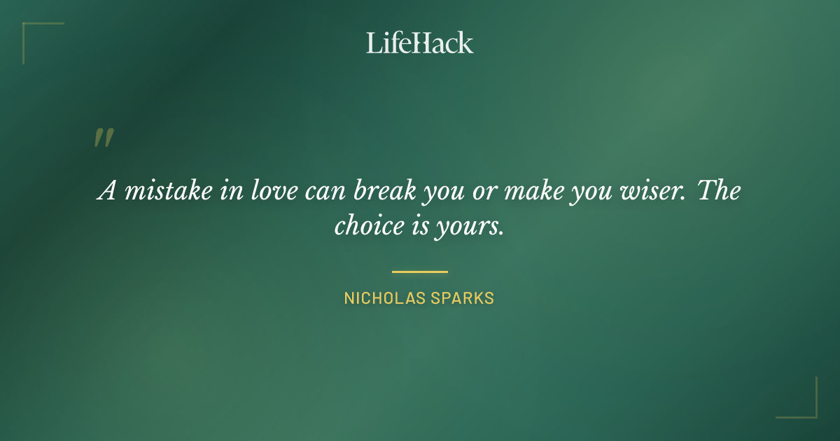 Quote by Nicholas Sparks