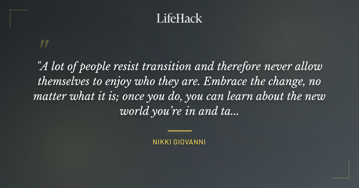 Quote by Nikki Giovanni