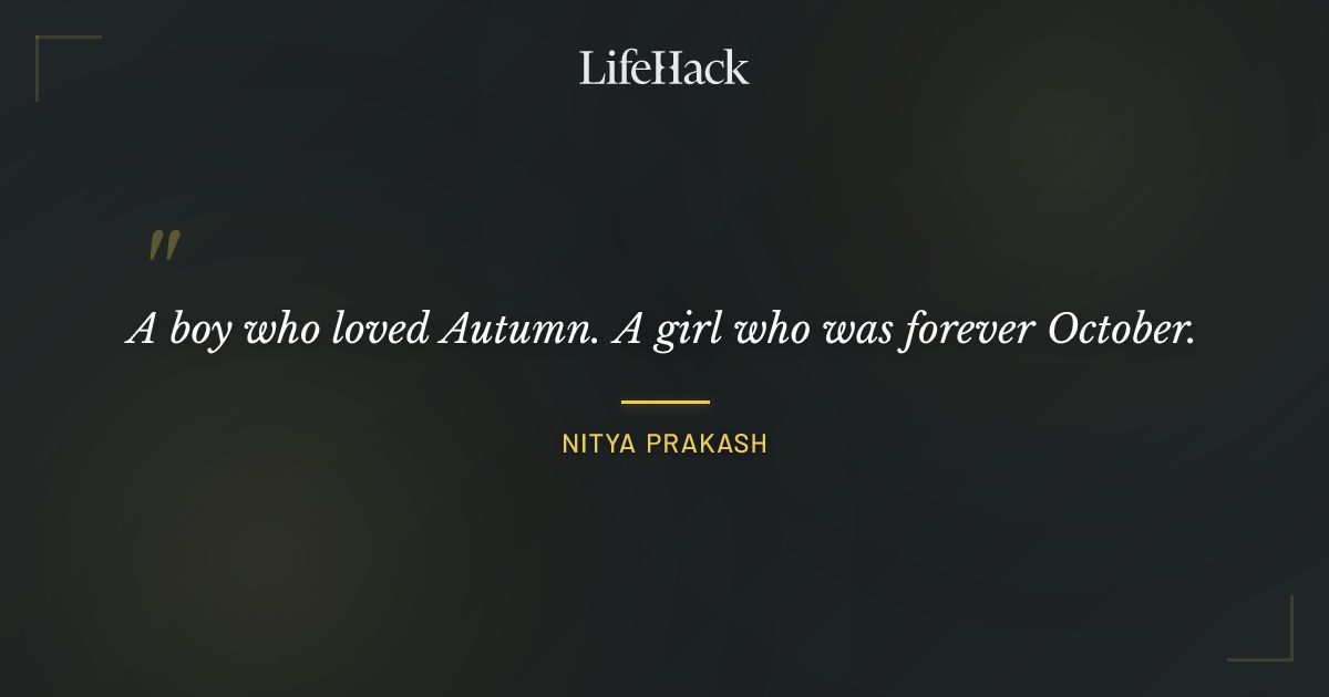 Quote by Nitya Prakash