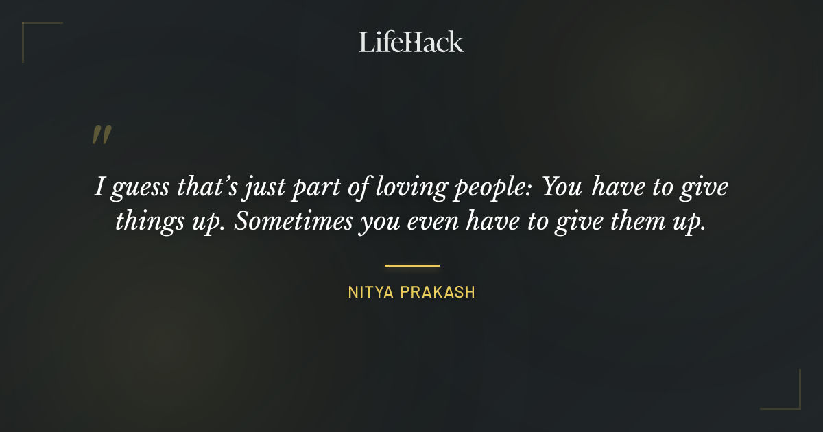 Quote by Nitya Prakash