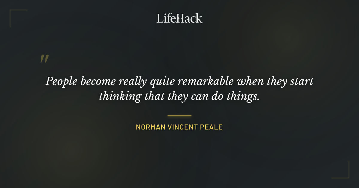 Quote by Norman Vincent Peale