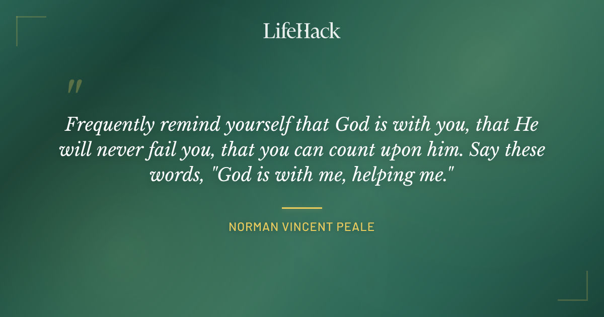 Quote by Norman Vincent Peale