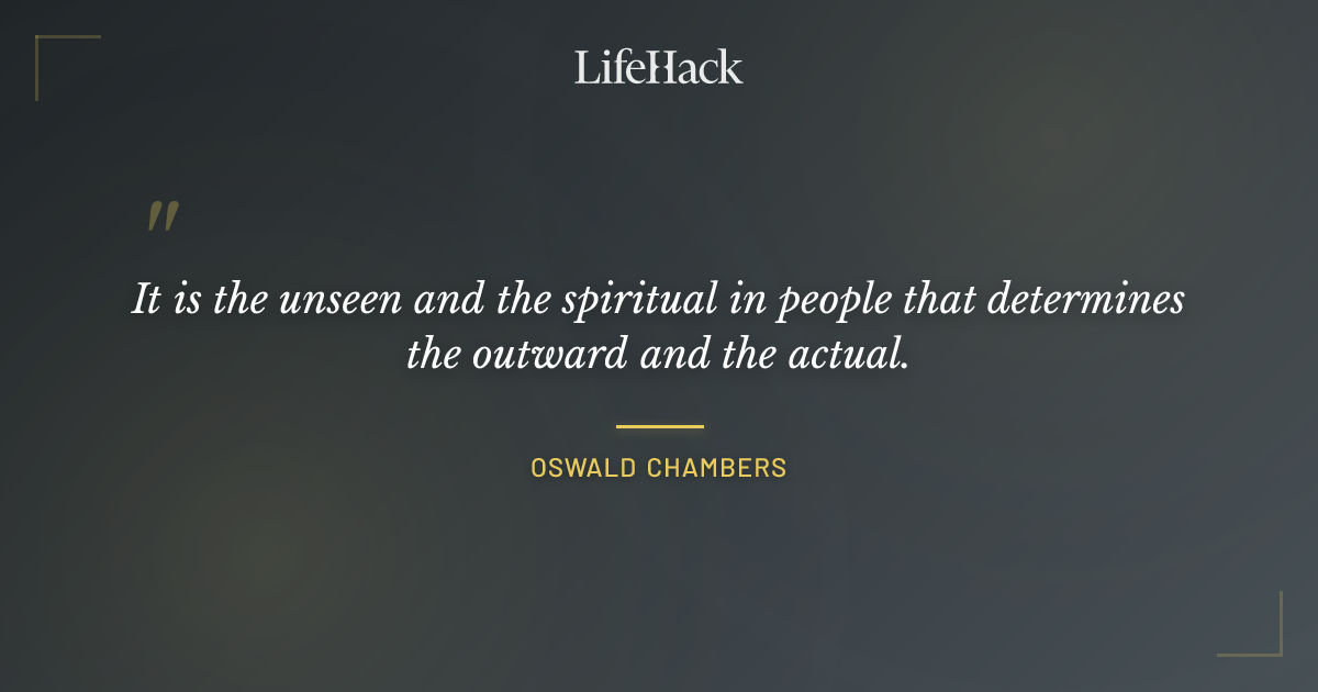 Quote by Oswald Chambers