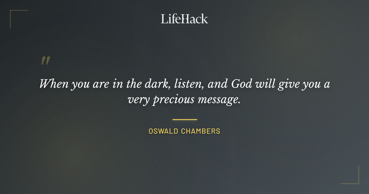 Quote by Oswald Chambers