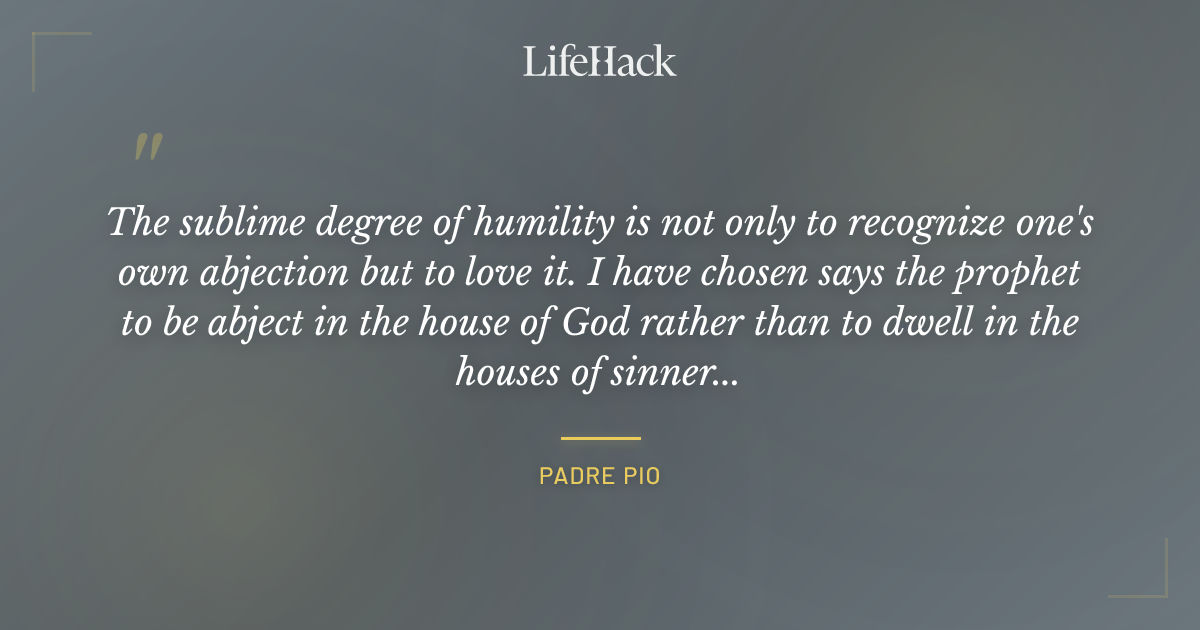 Quote by Padre Pio