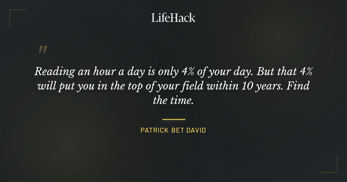 Quote by Patrick Bet David