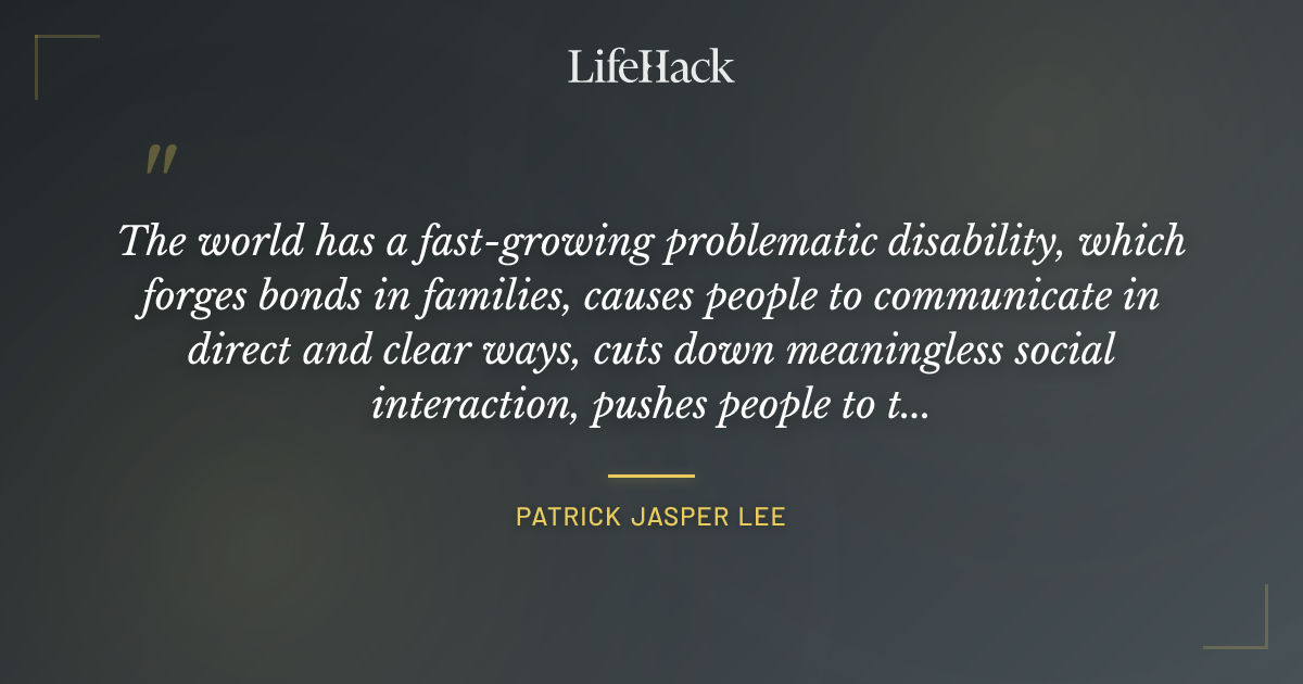 Quote by Patrick Jasper Lee