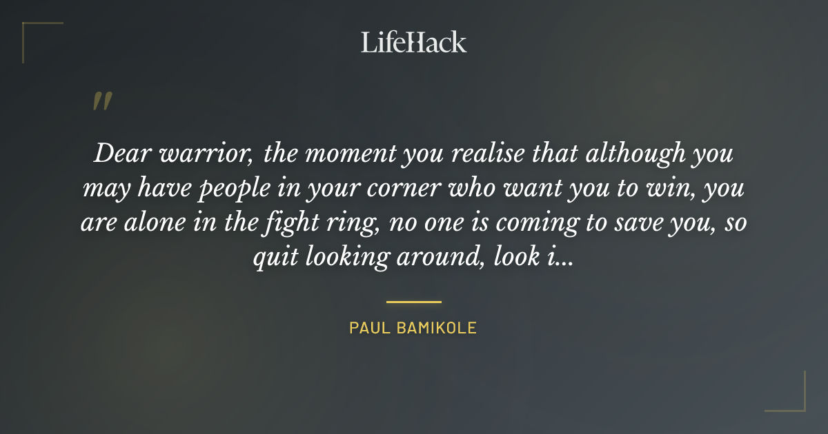 Quote by Paul Bamikole
