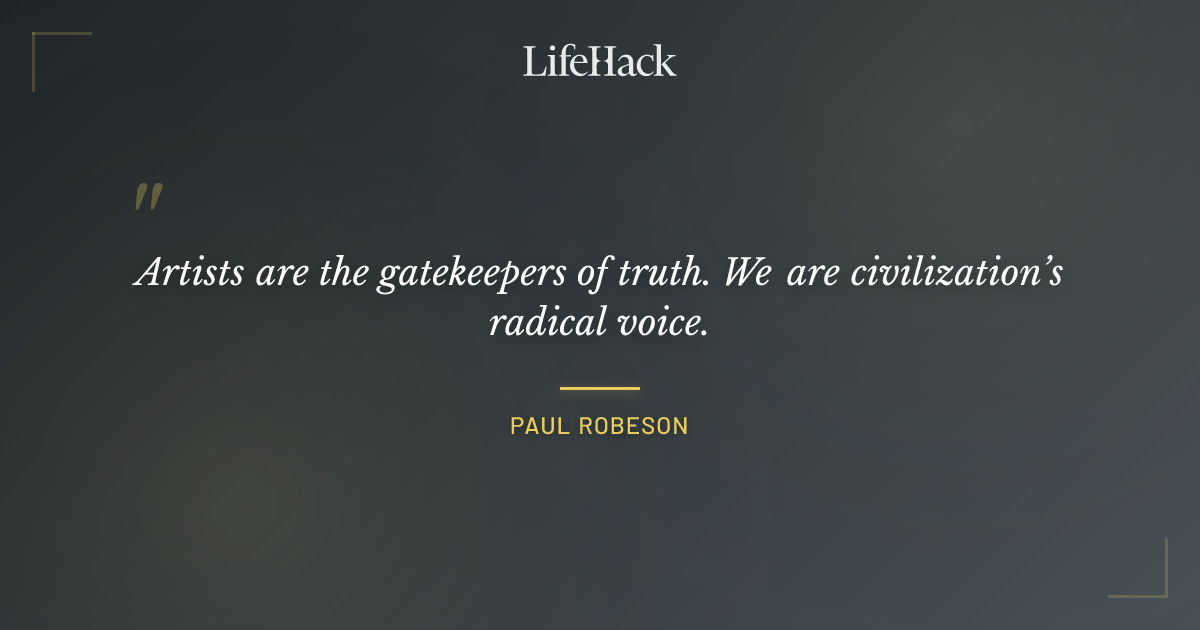 Quote by Paul Robeson