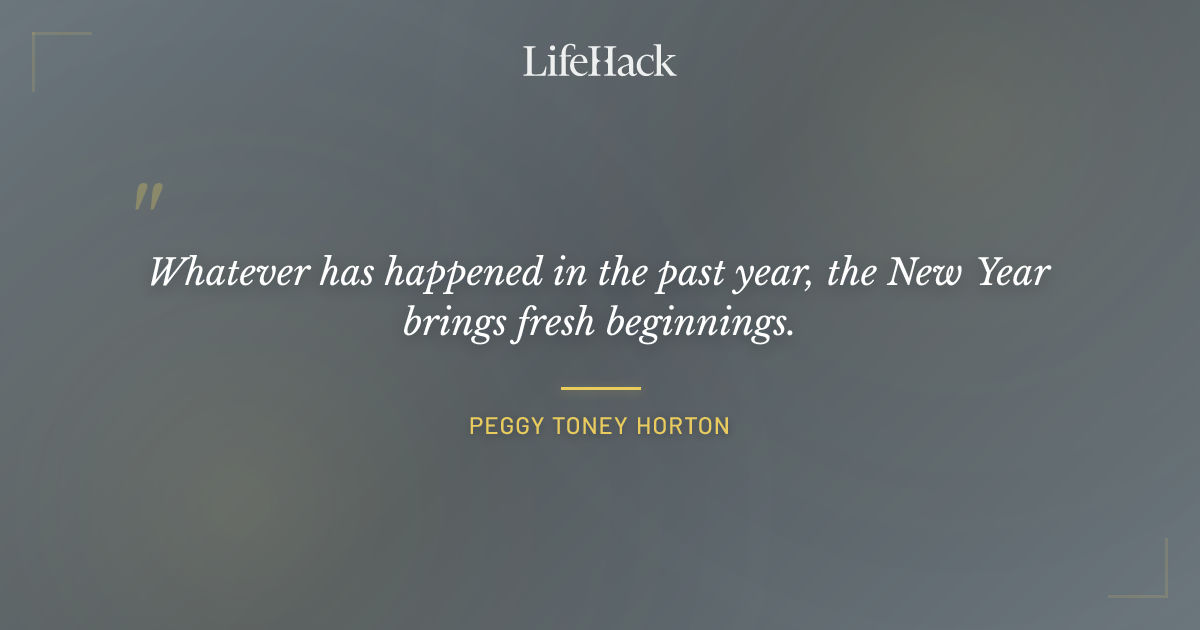 Quote by Peggy Toney Horton