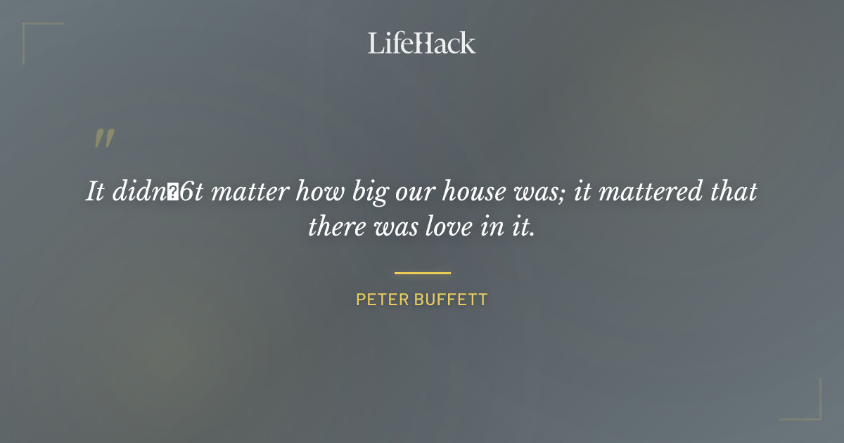 Quote by Peter Buffett