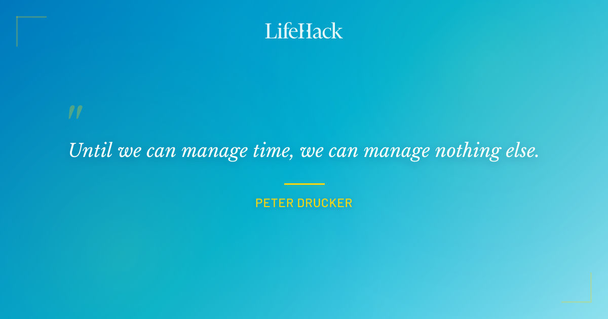 Quote by Peter Drucker