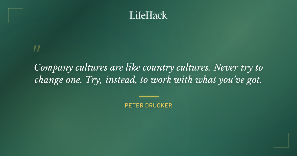 Quote by Peter Drucker