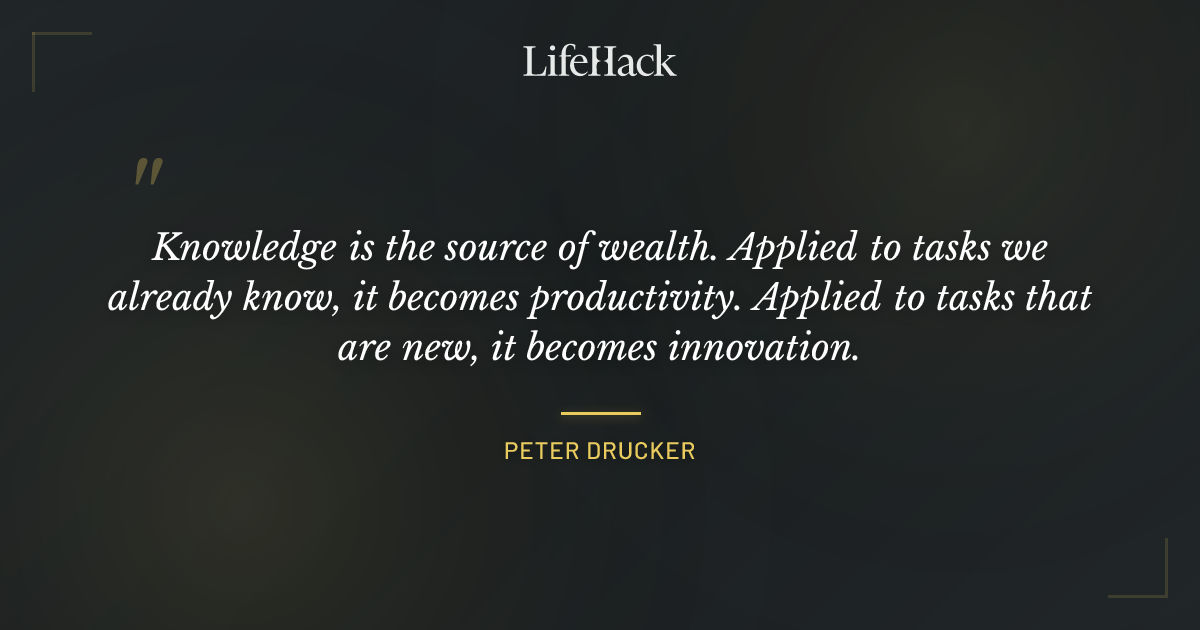 Quote by Peter Drucker