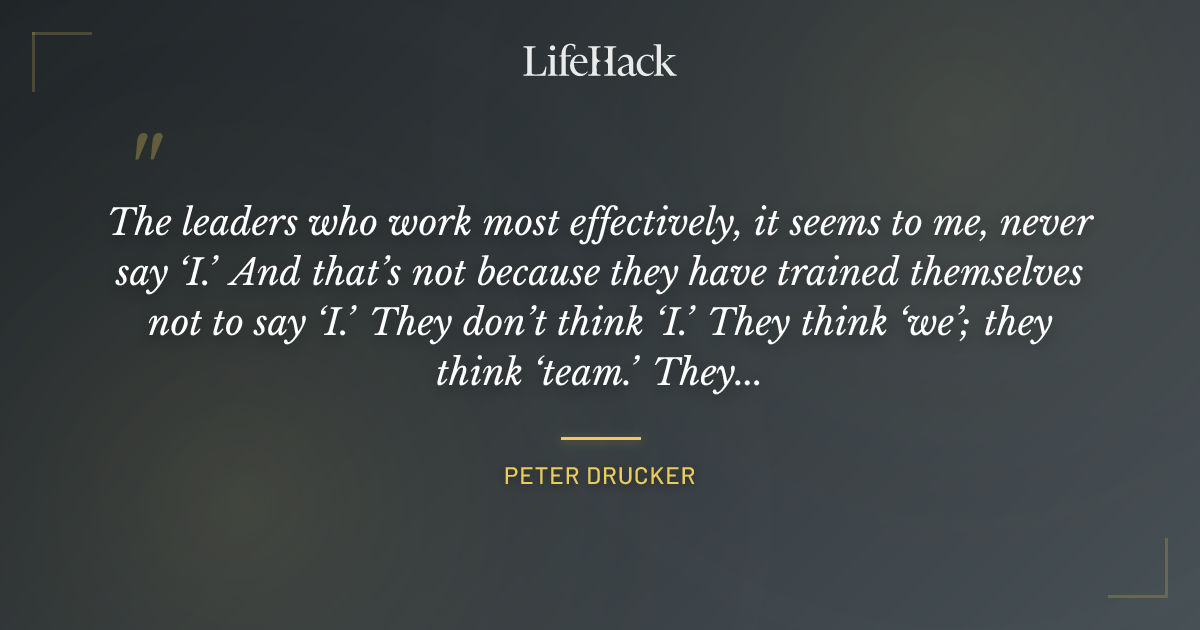 Quote by Peter Drucker