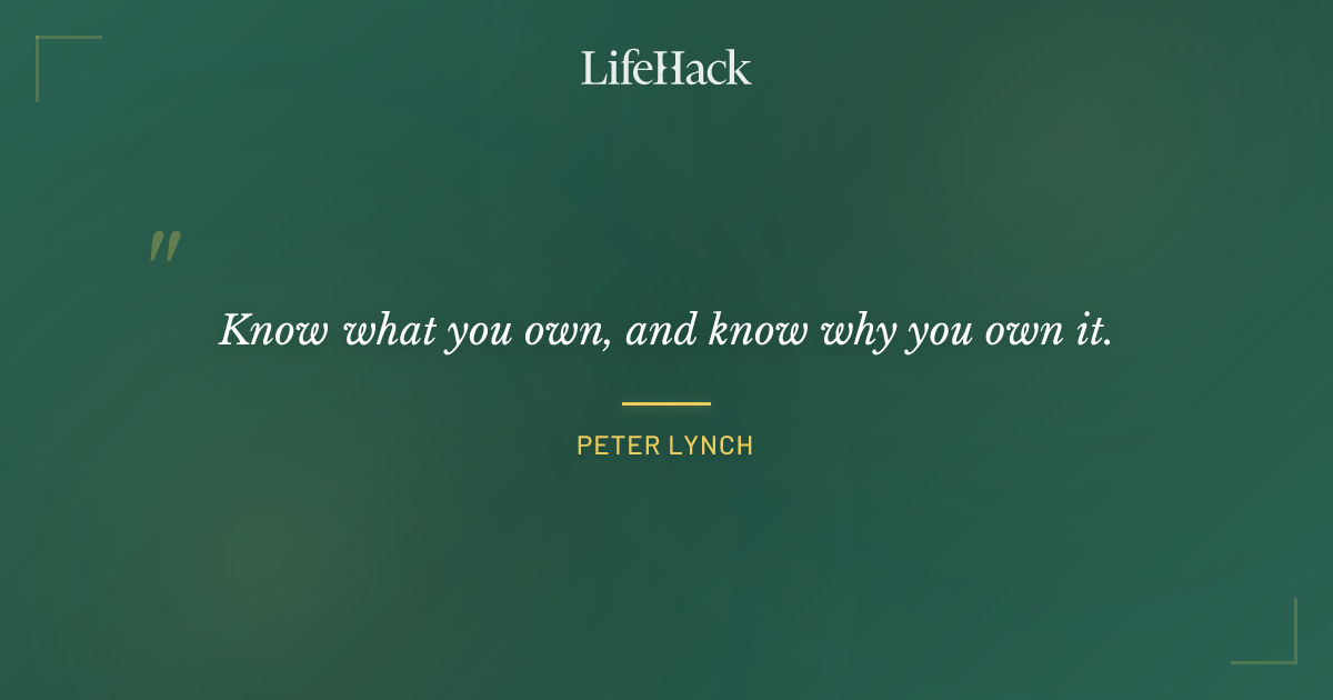 Quote by Peter Lynch