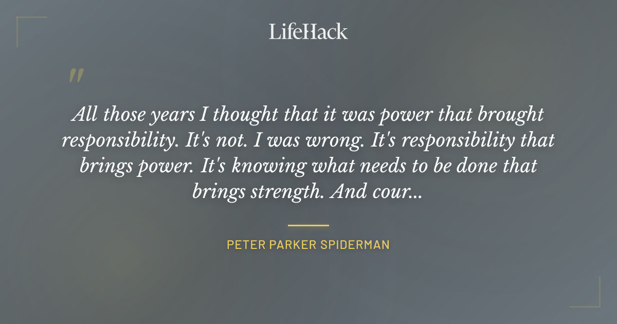 Quote by Peter Parker Spiderman