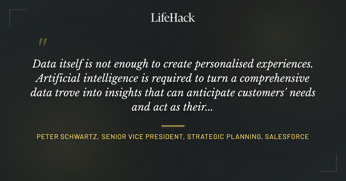 Quote by Peter Schwartz, Senior Vice President, Strategic Planning, Salesforce