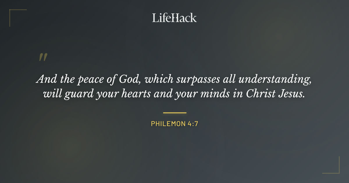 Quote by Philemon 4:7
