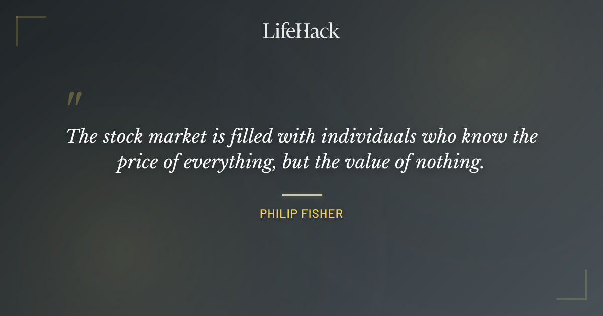 Quote by Philip Fisher