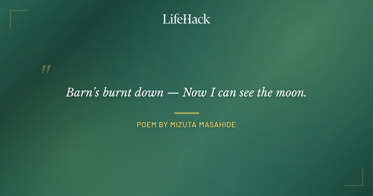 Quote by Poem by Mizuta Masahide