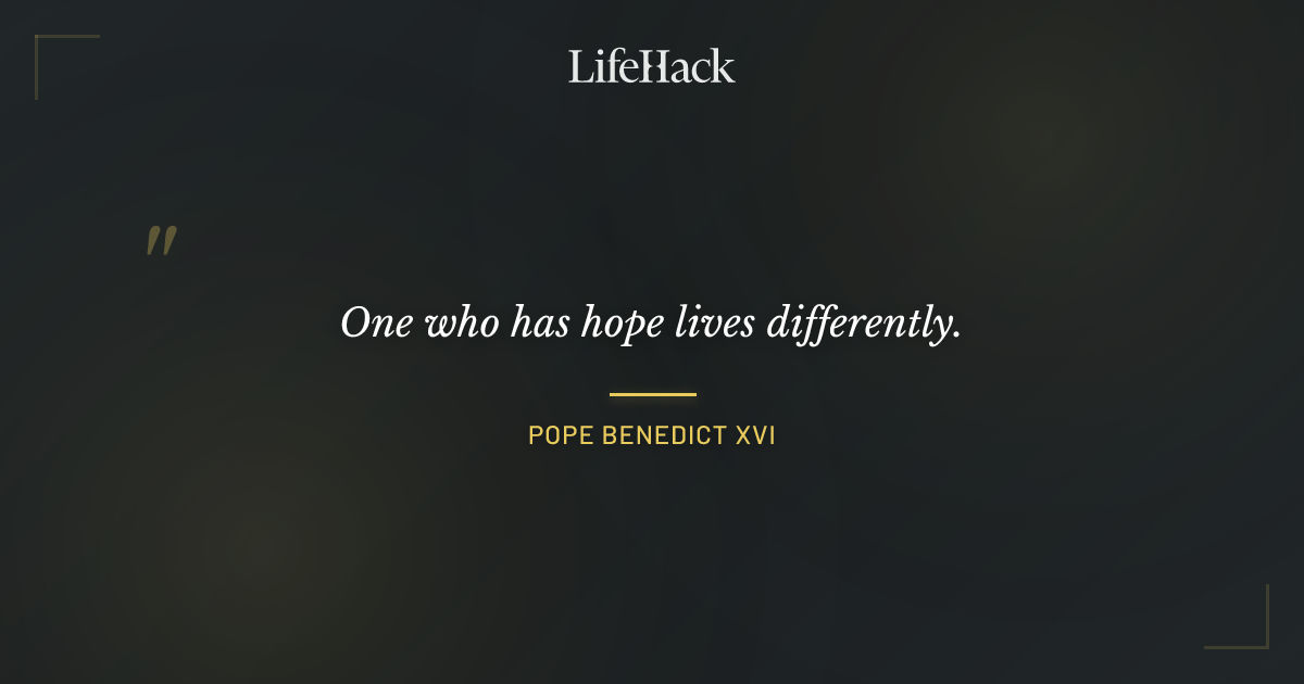 Quote by Pope Benedict XVI